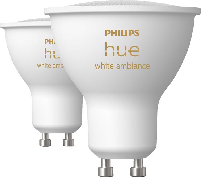 Philips Hue GU10 White Ambiance snjallpera - 2 stk