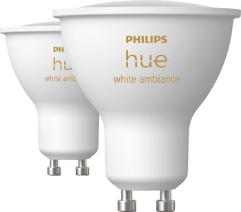 Philips Hue GU10 White Ambiance snjallpera - 2 stk