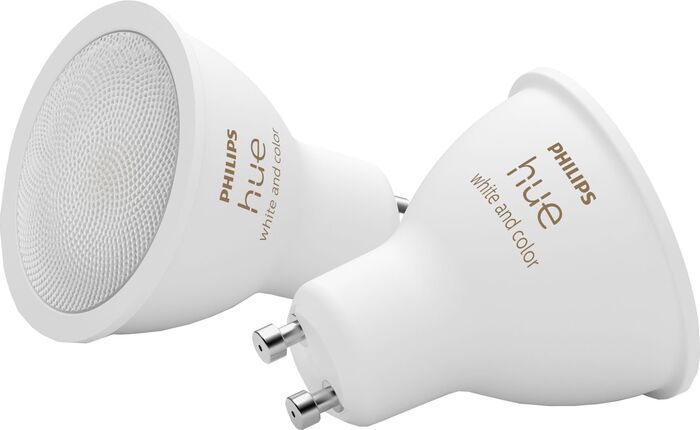 Philips Hue GU10 lita snjallpera - 2 stk