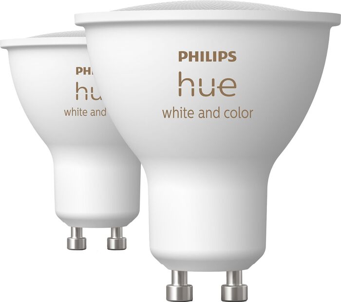 Philips Hue GU10 lita snjallpera - 2 stk