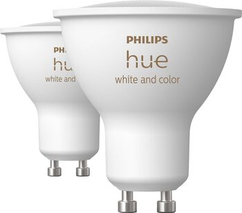 Philips Hue GU10 lita snjallpera - 2 stk