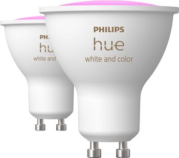 Philips Hue GU10 lita snjallpera - 2 stk