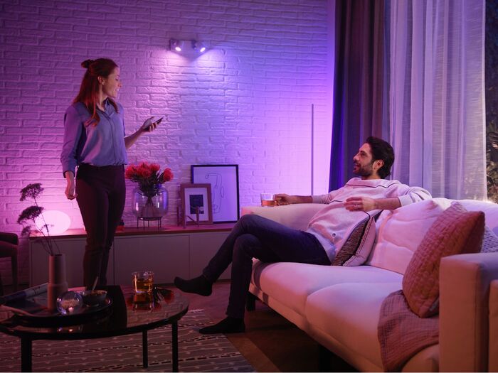 Philips Hue GU10 lita snjallpera - 2 stk