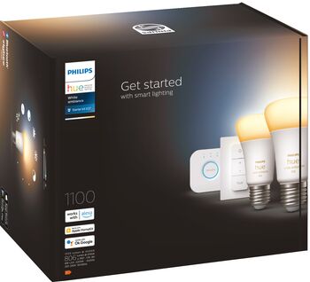 Philips Hue White Ambiance 8W A60 E27 sett (2 perur + Hue tengistöð + Dimmir) 