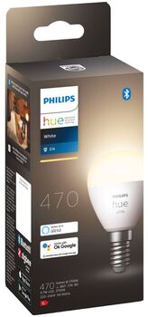 Philips Hue E14 P45 hvít snjallpera