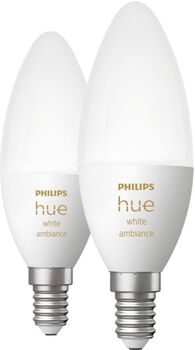 Philips Hue E14 snjallpera - 2 stk