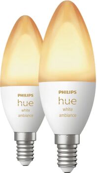 Philips Hue E14 snjallpera - 2 stk