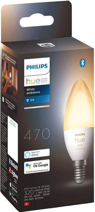 Philips Hue E14 White Ambiance snjallpera