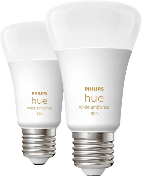 Philips Hue E27 A60 White Ambiance snjallpera - 2 stk