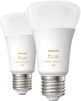 Philips Hue E27 A60 White Ambiance snjallpera - 2 stk