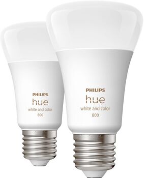 Philips Hue E27 A60 lita snjallpera - 2 stk