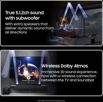 Samsung HW-Q810F hljóðstöng með bassaboxi - Svört