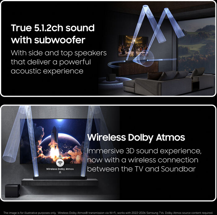 Samsung HW-Q810H hljóðstöng með bassaboxi - Svört