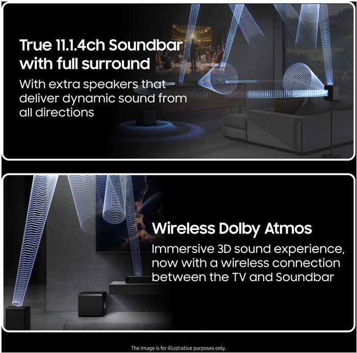 Samsung HW-Q995F hljóðstöng með bassaboxi - Svört