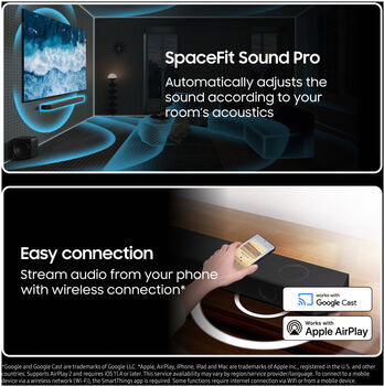 Samsung HW-Q995F hljóðstöng með bassaboxi - Svört