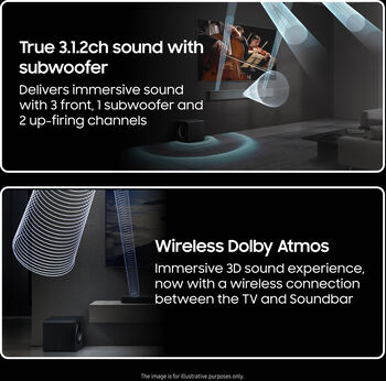 Samsung HW-QS710F hljóðstöng með bassaboxi - Svört