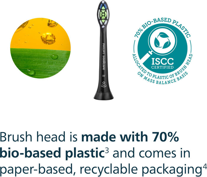 Philips Sonicare W2 Optimal tannburstahausar 4 í pakka - Svartir