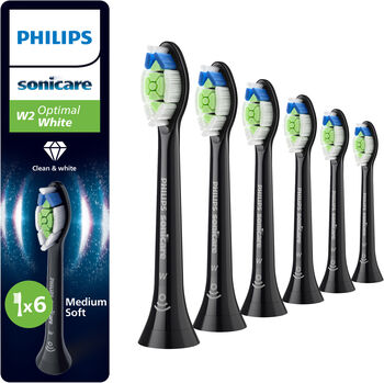 Philips Sonicare Optimal W2 tannburstahausar 6 stk - Svartir