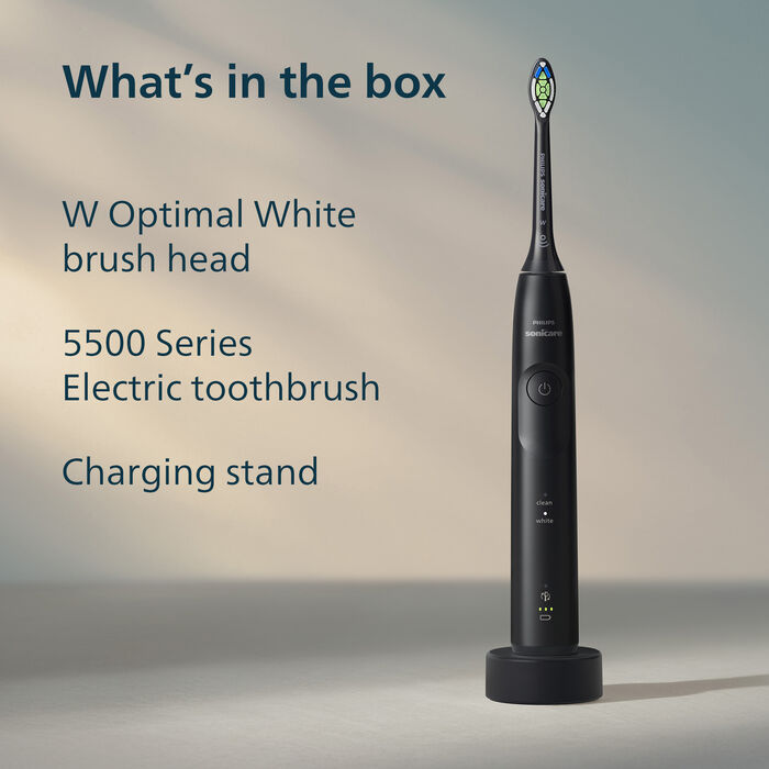 Philips Sonicare Series 5500 rafmagnstannbursti 2 í pakka - Hvítur/Blár