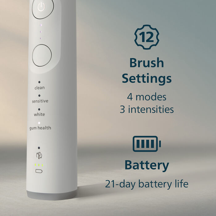 Philips Sonicare Series 7100 rafmagnstannbursti 2 í pakka - Hvítur/Svartur