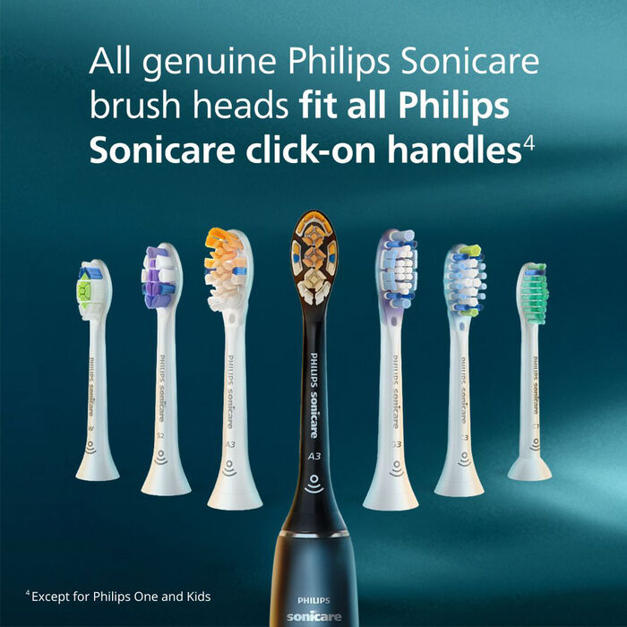 Philips Sonicare C3 Premium tannburstahausar 4 í pakka - Svartir