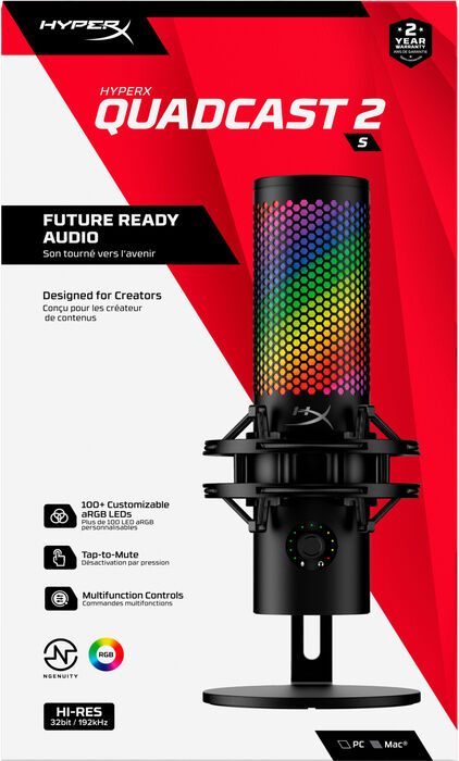 HyperX Quadcast 2 S hljóðnemi - Svartur