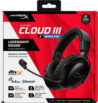 HyperX Cloud III S þráðlaus leikjaheyrnartól - Svört