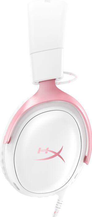 HyperX Cloud III leikjaheyrnartól - Hvít/Bleik