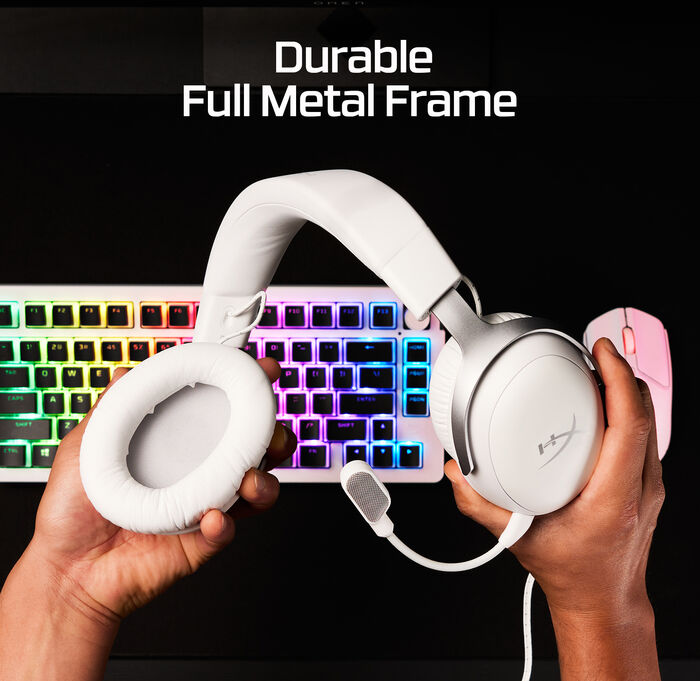 HyperX Cloud III leikjaheyrnartól - Hvít