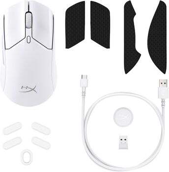 HyperX Pulsefire Haste 2 þráðlaus leikjamús - Hvít 