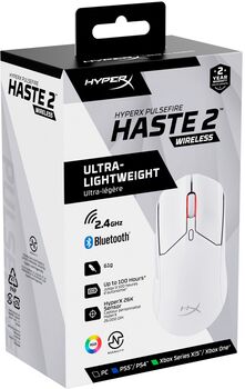 HyperX Pulsefire Haste 2 þráðlaus leikjamús - Hvít 