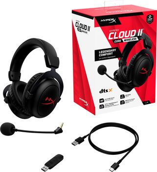 HyperX Cloud II Core þráðlaus leikjaheyrnartól - Svört