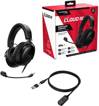 HyperX Cloud III leikjaheyrnartól - Svört 