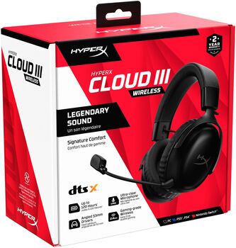 Product image not available for HyperX Cloud III þráðlaus leikjaheyrnartól - Svört 