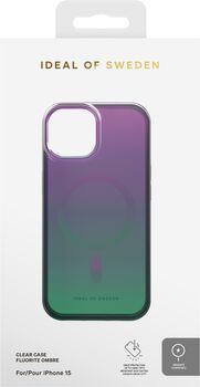 iDeal iPhone 15 símahulstur - MagSafe Glært Fluorite Ombre 