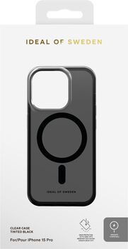 iDeal iPhone 15 Pro símahulstur - MagSafe Glært Tinted Svart 