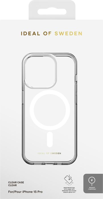 iDeal iPhone 15 Pro símahulstur - MagSafe Glært