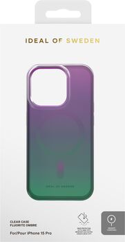iDeal iPhone 15 Pro símahulstur - MagSafe Glært Fluorite Ombre 