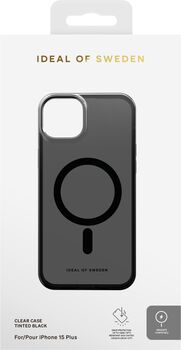 iDeal iPhone 15 Plus símahulstur - MagSafe Glært Tinted Svart 