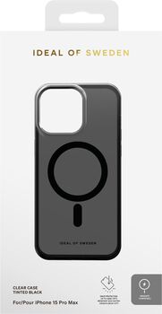 iDeal iPhone 15 Pro Max símahulstur - MagSafe Glært Tinted Svart 