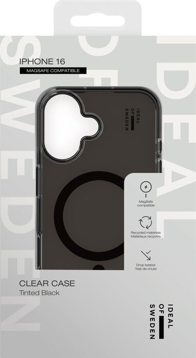 iDeal iPhone 16 MagSafe símahulstur - Glært Tinted Svart