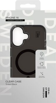 iDeal iPhone 16 MagSafe símahulstur - Glært Tinted Svart