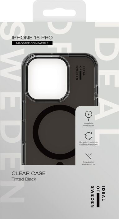 iDeal iPhone 16 Pro MagSafe símahulstur - Glært Tinted Svart