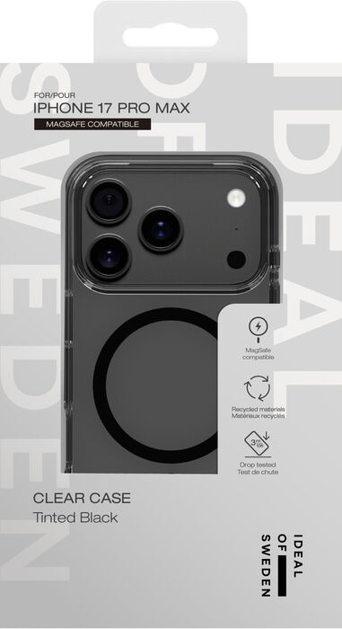 iDeal iPhone 17 Pro Max MagSafe símahulstur - Glært/Svart