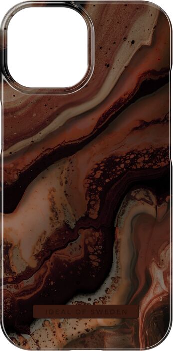 iDeal iPhone 15 Fashion símahulstur - Dark Amber Marble