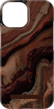 iDeal iPhone 15 Fashion símahulstur - Dark Amber Marble 