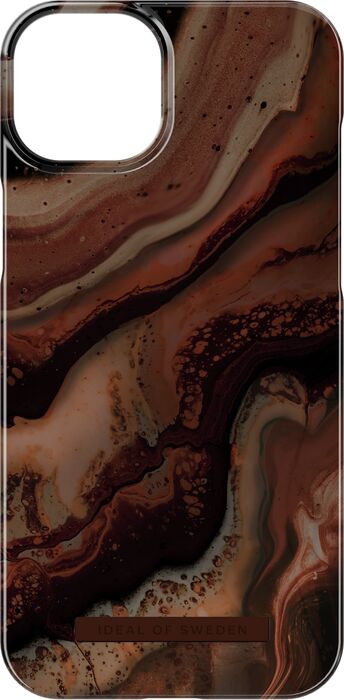 iDeal iPhone 15 Plus símahulstur - Dark Amber Marble 