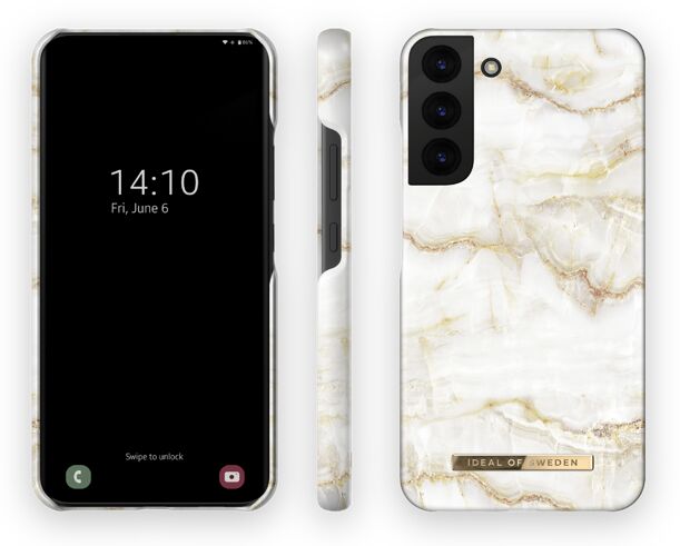 iDeal Samsung Galaxy S22+ símahulstur - Golden Thunder Marble