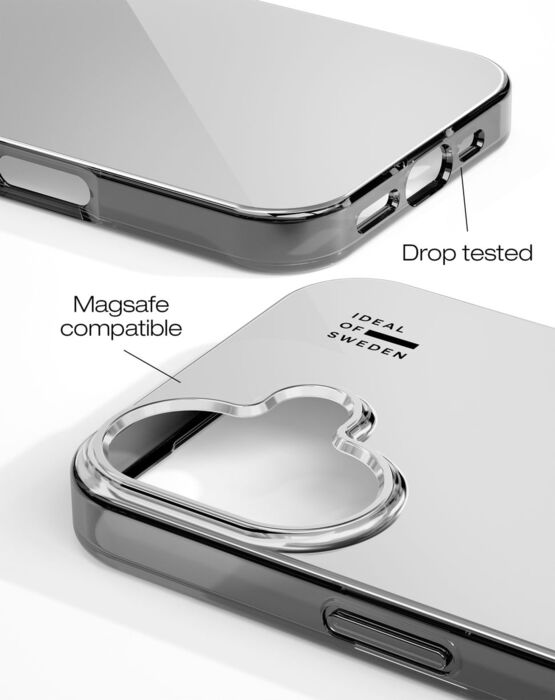 iDeal Mirror iPhone 17 MagSafe símahulstur - Silfrað