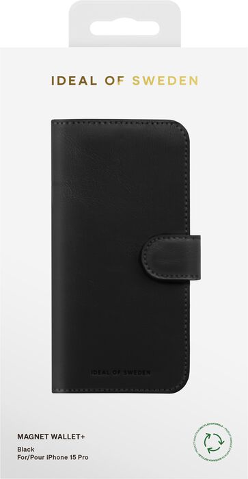 iDeal iPhone 15 Pro Wallet+ símaveski - Svart 